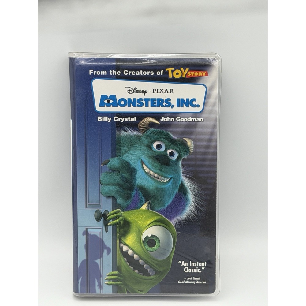Monsters Inc VHS 2002 Disney Pixar Blue Video Tape Vintage Clamshell Nearly New!